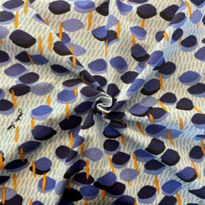 Coupon Polycoton Pastilles Bleues 1,40x3m